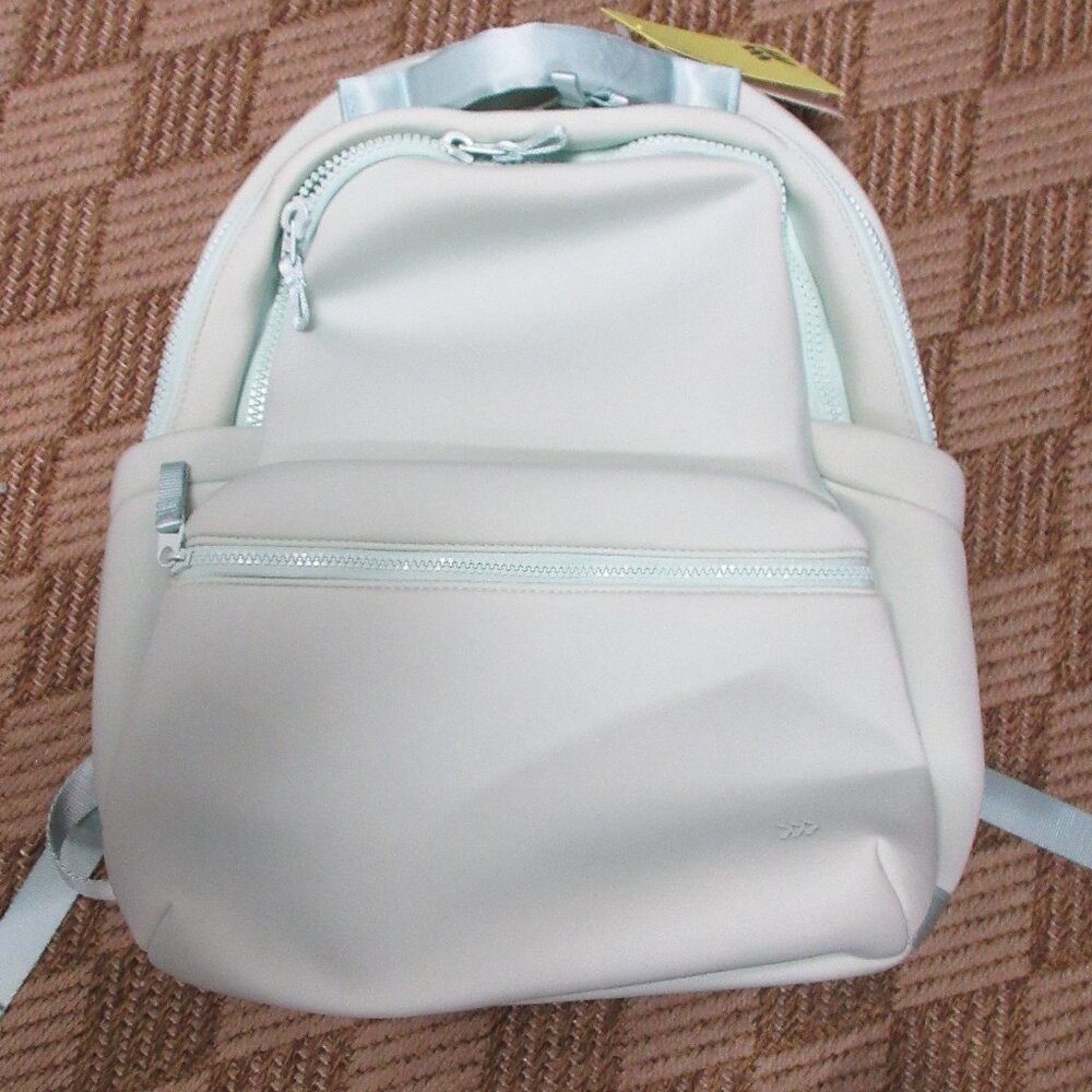 NWT~ ALL IN MOTION~ MINT GREEN BACK PACK~15" PADDED LAPTOP SLEEVE, 2 WATER BOT
